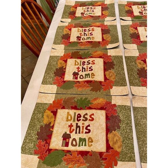 Tapestry Fall Place Mats 13"x17" Set of 8 - Picture 5 of 9